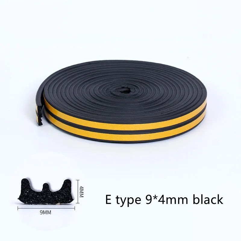 10 meters DIPE self-adhesive door and window sealing strip glass window anti-collision rubber strip foam sound insulation strip