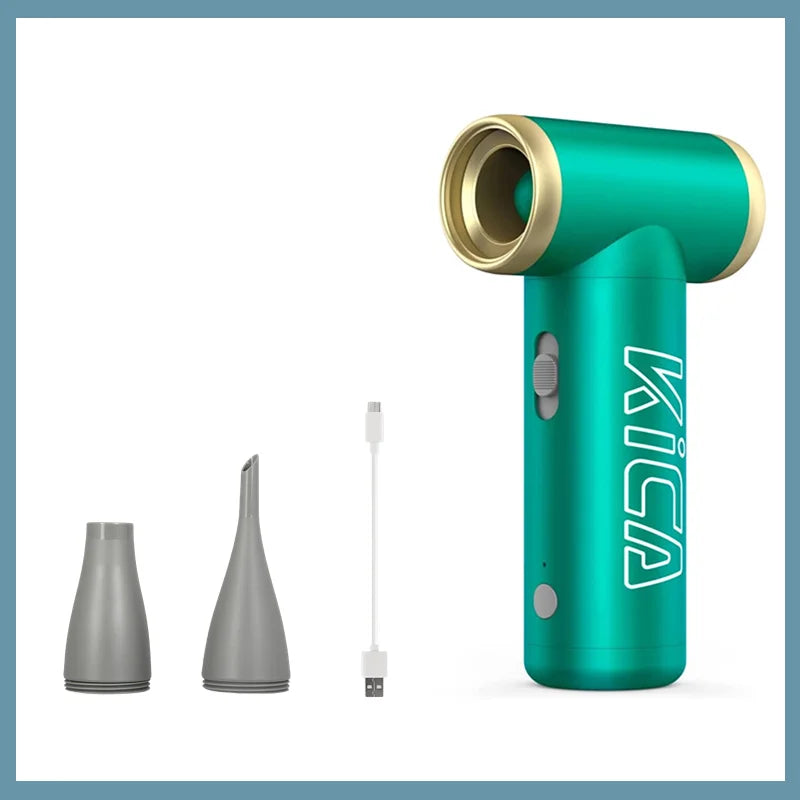 100000RPM KICA Jetfan 2 Air Blower Portable Turbo Fan Compressed Air Duster Wireless Computer Keyboard Cleaner for PC Car Camera