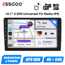 ESSGOO 7"/9"/10“ 2 DIN Android 14 4+64G Car Stereo Carplay Android Auto GPS SAT Navi Bluetooth FM RDS Radio WIFI Touchscreen