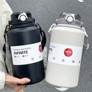 2000ML Large Capacity Stainless Steel Thermos Portable Vacuum Flask Insulated Tumbler With Rope Thermal Cup For Home Outdoor