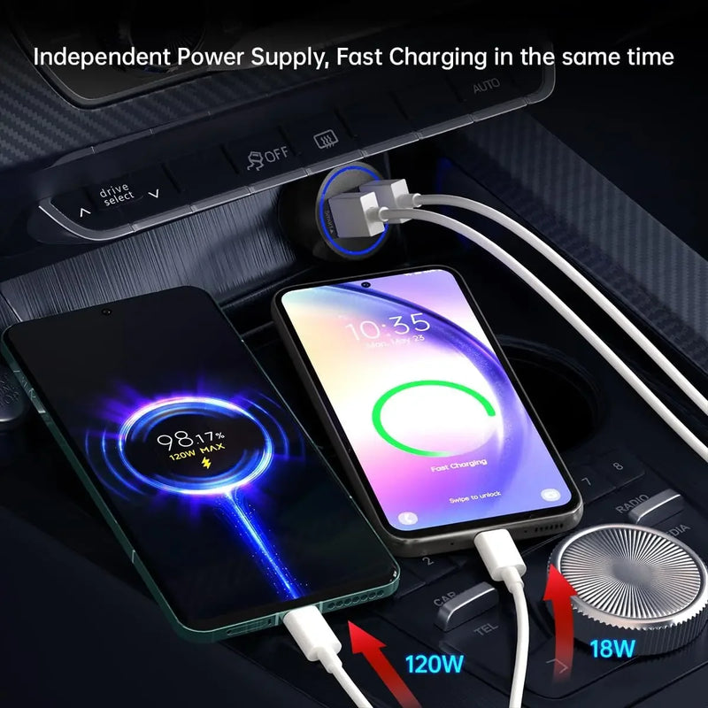 Xiaomi Mi Car Charger Original Dual Usb A Turbo Charge Cargador 120w 90w Xiao Mi Hyper Fast Charge Cable 14 Ultra 13 T Redmi K70