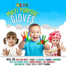 Kids Disposable Nitrile Gloves Children Students 5-15 Years Powder Free Gloves for Crafting Painting Gardening Cleaning­ Gloves