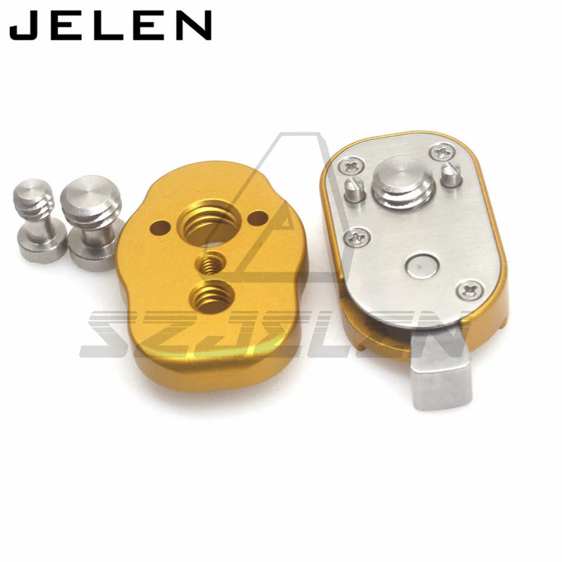 3/8 screws M3 dowel pins Mini Field Monitor Quick Release Plate for LCD Monitor Magic Arm LED Light Camera Camcorder Rig