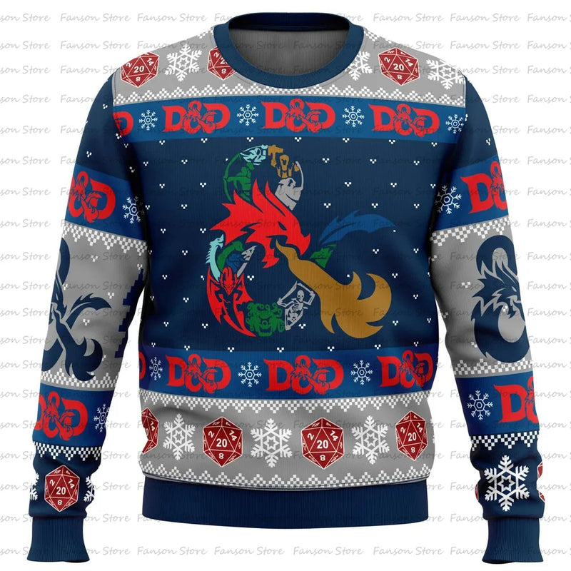 Majoras Mask Seamless Pattern Zelda Ugly Christmas Sweater Autumn Women Men Pullover Tops 2025 Fashion Couple Hoodie Sweatshirt