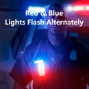 Smiling Shark JD007 Rot Blau Stroboskop Polizei Warnleuchte USB wiederaufladbare Taschenlampe Schulterclip Blinkend Outdoor