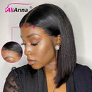 Straight Glueless Wig Human Hair Ready To Wear Short Bob Wigs For Women Transparent Pre Cut Human Hair Wigs Bleached Bye Bye Knots Natural Hairline 100% Human Hair Wigs For Women No Glue Cheap Wigs On Clearance Alianna 4x4 La