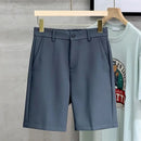 Five-point Solid Color Suit Trousers for Men Korean Style Trendy Business Chic Loose Shorts Slim Trousers Thin Casual Trousers