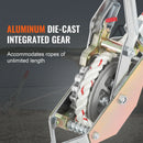 SucceBuy Rope Puller 3/4 T 1653lbs Pulling Capacity with 100' 0.6" diameter Rope 2 Hook Come Along Winch Heavy Duty Puller Tool