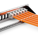 ZoeRax 24-Port RJ45 Shielded Blank Patch Panel 1U 19" Network Patch Panel with Cable Management and Support Bar