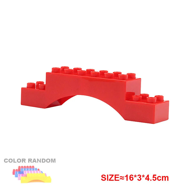 Large Building Block Assembly Accessories DIY Roof Wall Guardrail House City Farm Playground Series Set Gift Toys for Children