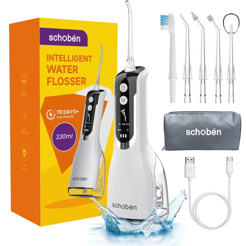 Schoben L12 Oral lrrigator UsBRechargeable water Flosser PortableDental waterlet Household electric water flosser Oral care