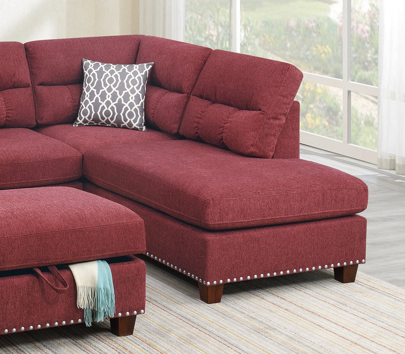 SOFA Sectional sofa Red Velvet Sectional sofa Red Velvet