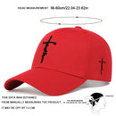 Unisex Letter Cross Embroidery Baseball Caps Spring and Autumn Outdoor Adjustable Casual Hats Sunscreen Hat