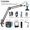 Yizhan 4K 48MP HDMI VGA USB Industrial Video Microscope For PCB Soldering 1080P HD Digital Camera 1-150X Zoom C Mount Lens 2K