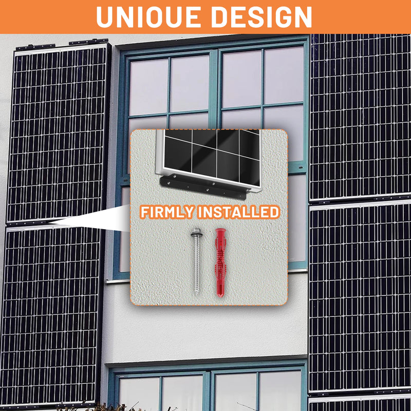 CP-SETUNO 2PCS Z-shaped Solar Panel Holder, Solar Panel 50-450w, Suitable for Motorhomes, Boats and Wall Mounting, for One Solar