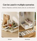 Kitchen Storage Box Retractable Multifunctional Storage Basket Cabinet Desktop Snack Spice Storage Box Fridge Kitchen Organizer