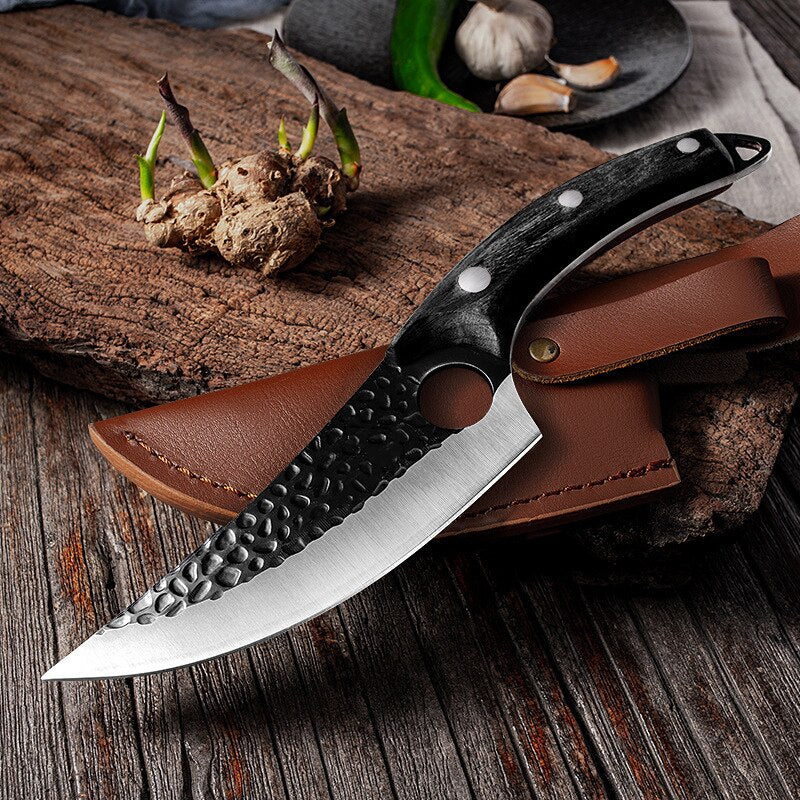 CHUN Handmade Boning Kitchen Knife 5Cr15Mov Stainless Steel Fishing Filleting Knives Set Outdoor Serbian Cooking Butcher Cleaver