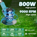 X-COTEC cordless strimmer, 21V cordless grass trimmer, 2 x 1.5Ah batteries, retractable, for lawns, gardens and patios