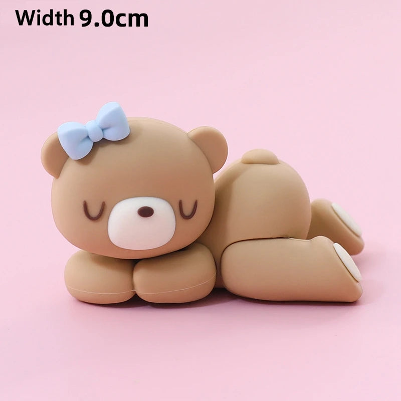 Pink Blue Bear Cake Topper Baby Shower Boy Girl Birthday Party Cake Decor Adult Birthday Gifts Wedding Cake Decorating Baking