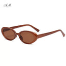 Retro Black Sun Glasses Female Fashion Oval Vintage Sungalsses Women Brand Designer Small Frame Shades Driver Oculos De Sol