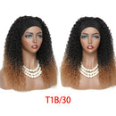 Schwarze gelockte Haar-Haarband-Perücken 18 Zoll Ombre Braun Afro Krauses Lockenhaar für afrikanische Frauen Soku Glueless Wig 150% Dichte
