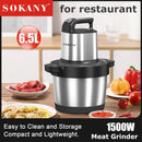 Electric Meat Grinders Stainless Steel Meat Grinder Kitchen Chopper 3 Gear Vegetable Food Processor Blender Mixer Garlic Crusher