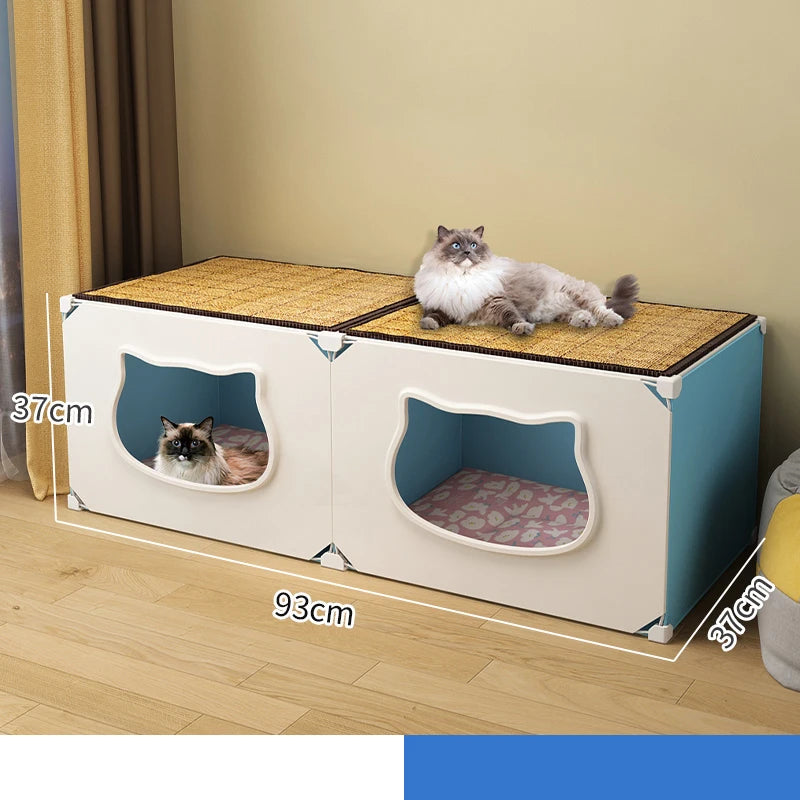 Cat Hiding House Large Space Detachable Comfortable Room Bed Small Dog Nest Cave Cats Pet Accessories