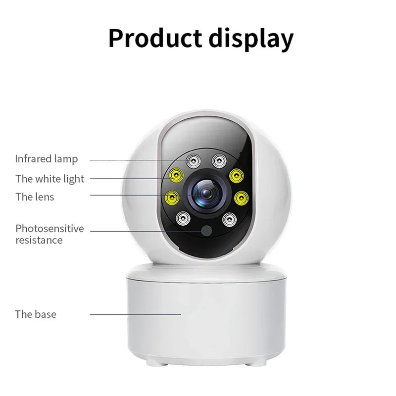 5MP Smart WiFi Camera Auto Tracking Home Indoor Security Full Color Night Vision Motion Detection Surveillance Camera