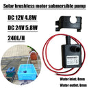 240L/H Water Pump DC 12V 24V Solar Brushless Motor Circulation Submersible Water Pumps 4.8W Watering Pump Pool Pump Ultra Quiet