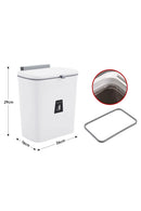 【Lifeideas】Door Hanging Trash Can Kitchen Bathroom Toilet Waste Storage with Inner Barrel Wall Mounted Garbage Rubbish Bin