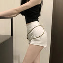 Shorts Women Solid Slim Design Casual New Korean Style Hot Girls Fashion Simple All-match Daily Streetwear Summer Sexy Soft Ins