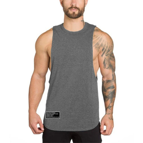 Brand Gym Clothing Fitness Men's Tank Tops Bodybuilding Stringer Summer Breathable Workout Singlets Cotton Sleeveless T Shirt