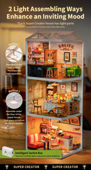 Rolife DIY Miniature 3D Wooden Puzzle Kit with LED Light | Creative Craft Store Model
