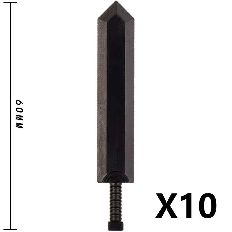 Medieval MOC Weapon Figure Accessories Building Blocks Soldiers Sword Shield Bow Arrow Trident Hammer Axe Spear Brick Kid Toy