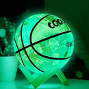 1 Stück Nr. 7 Leuchtender Basketball Spielball Outdoor Tragbarer PU Fluoreszierender Basketball