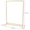 Gold Industrial Vintage Standing Clothes Rack Space-Saving 120×35cm Steel Frame with 160cm Height 4.5kg Retro Home Organization