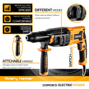 DEKO DKRH26XL80-ST 4 Functions Electric Rotary Hammer Multifunctional Rotary Accessories Electric Demolition Hammer Impact Drill