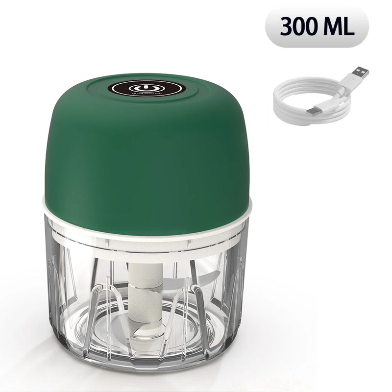 Electric Garlic Chopper Mini Portable Electric Vegetable Garlic Onion Chopper Multifunctional Wireless Electric Food Chopper