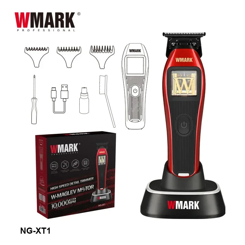 2025 WMARK NG-X1T men's hair sculpting clippers,Vector motor 10000RPM, 3 module skins,DLC Blade