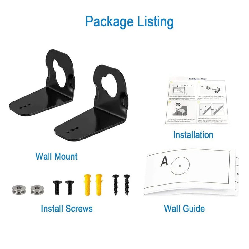 2pcs/set Soundbar Wall Mount Brackets w/screw Audio Speakers Holder for Samsung HW-M450 HW-M550 HW-M360 HW-MM45 HW-K450 HW-KM36