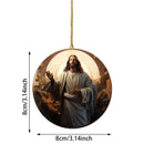 2024 Nativity Scene Hanging Ornaments Christmas Decoration Wall Hanging Jesus Angel Easter Christ Room Home Decorations