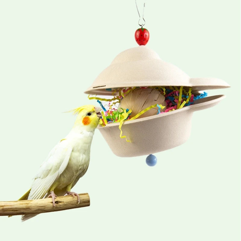 Bird Chewing Paper/ Rattan Toy Small Parrot Hanging Parrot Molar Toy for Cage