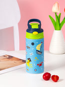 350ml Cartoon Insulated Cup Animal Pattern Stainless Steel Thermos Cup Christmas Vacuum Flasks Water Bottle Xmas Gift Cup