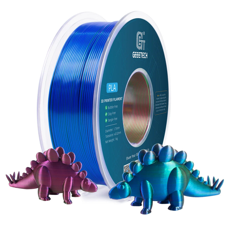 Geeetech Tri Color Silk PLA Filament , 3D Filament 1,75 mm 1KG Spool Wire  (+/-0.03mm) Vacuum packaging, special color