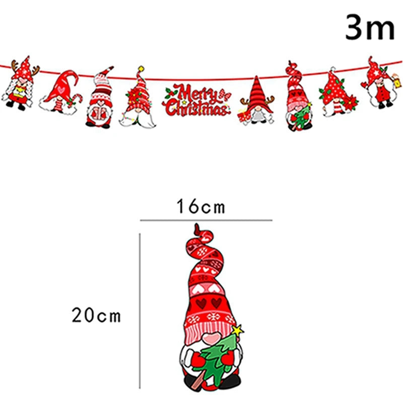 Merry Christmas Balloon Santa Claus Christmas Tree Elk Banner Ornaments Christmas Party Decorations For Home 2024 Xmas Pendants