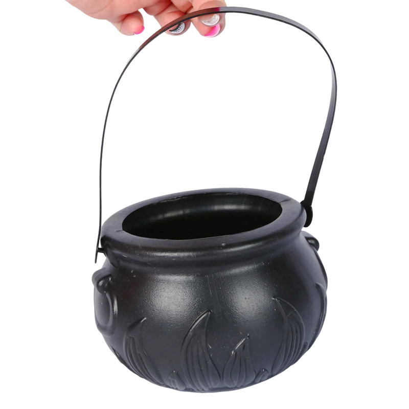 Halloween Candy Bucket for Kids Hallowen Party Gift Buckets Holder Cauldron Black Witch Small Prop Bowl Hallowen Decorations