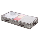 Underbed  Collapsible Storage Bin with Clear Window Zippered Organizer for Clothes Linen Blanket Sweater