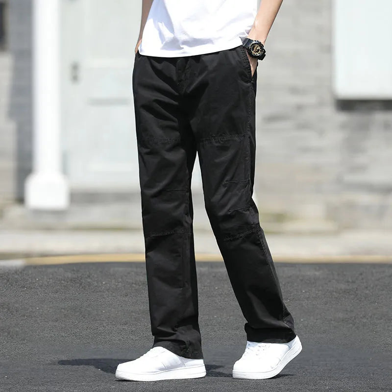 Men's Pants New Cargo Pants Outdoor Casual Pants Cotton Comfortable Thin Style Sweatpants Multi-Pocket Work Pants