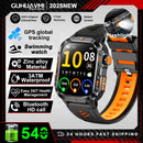 New Outdoor 10ATM Waterproof Swim Smart Watch Men GPS Compass Flashlight 540mAh Large Battery Bluetooth Call Sport HD Smartwatch