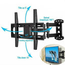 Long Arm TV Wall Mount Bracket Corner Full Motion Tilt Swivel for 26-55 Inch LCD LED 4K Flat TV Large Capacity 66 LBS